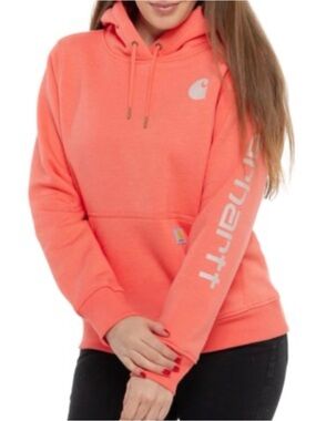 Carhartt Clarksburg
Hoodie NWT Women's Medium Electric Coral
Logo Sleeve Relaxed